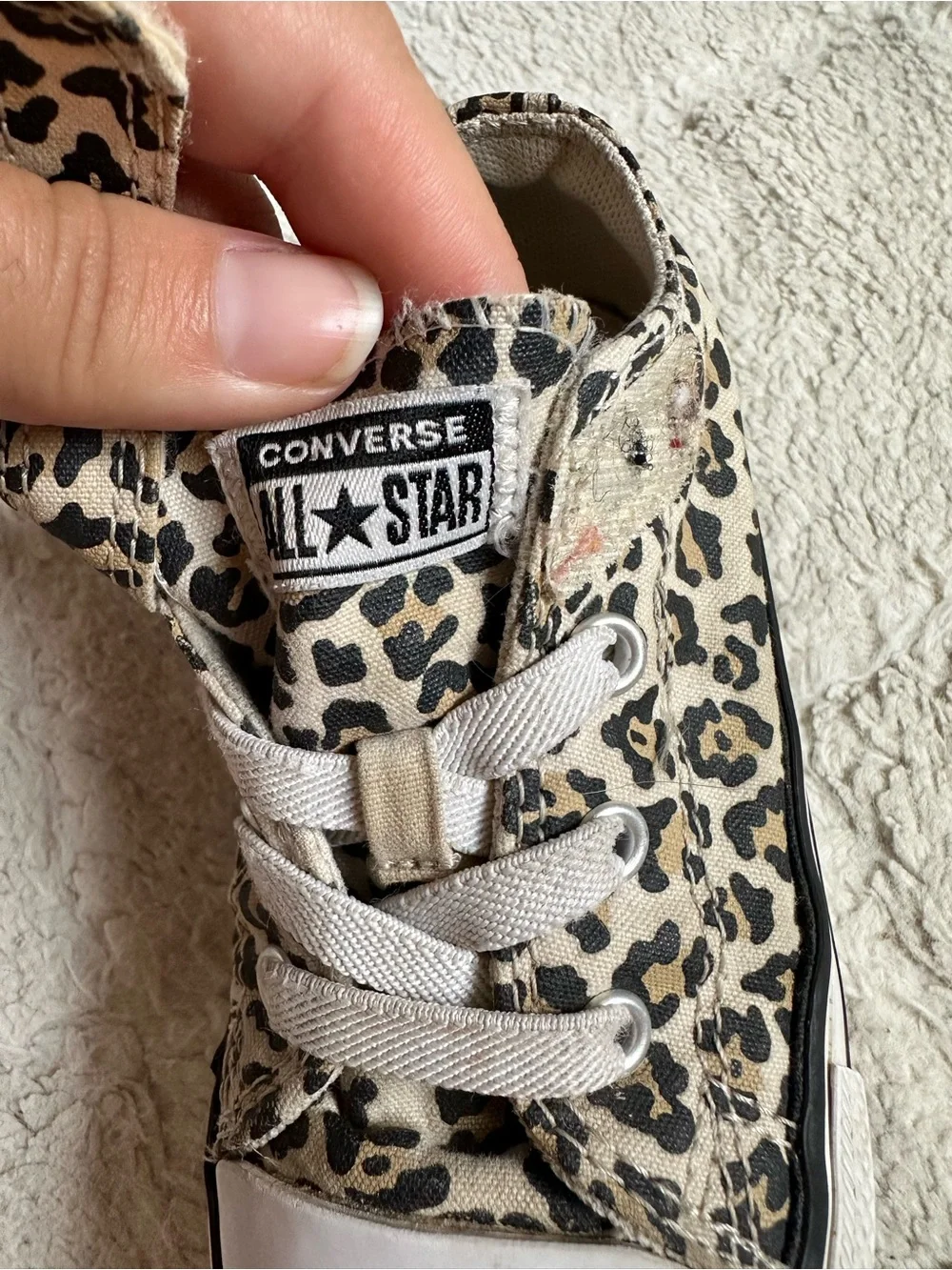 Converse All Star | Velcro Strap Cheetah Print Sneakers | Size 9